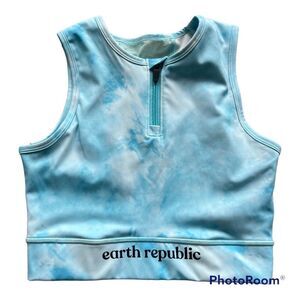 High Neck Sports bra blue